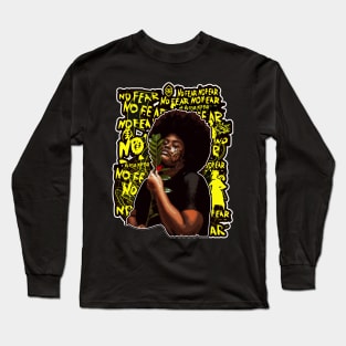 No Fear Strong Black Woman Long Sleeve T-Shirt